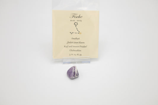 Glücksstein Fische Amethyst