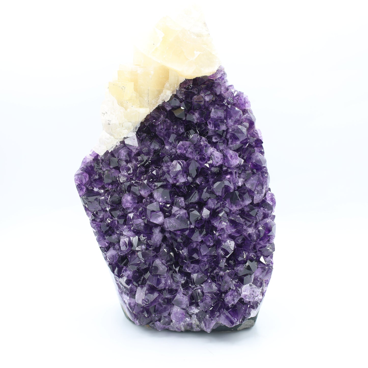 Amethyst mit Calcit